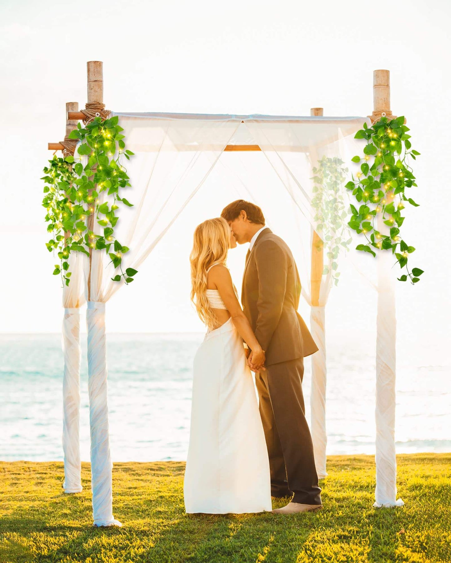 Dekorativ LED Efeu Ranke med Lys