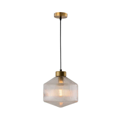 Elegant Drum Pendel Lampe i Glas