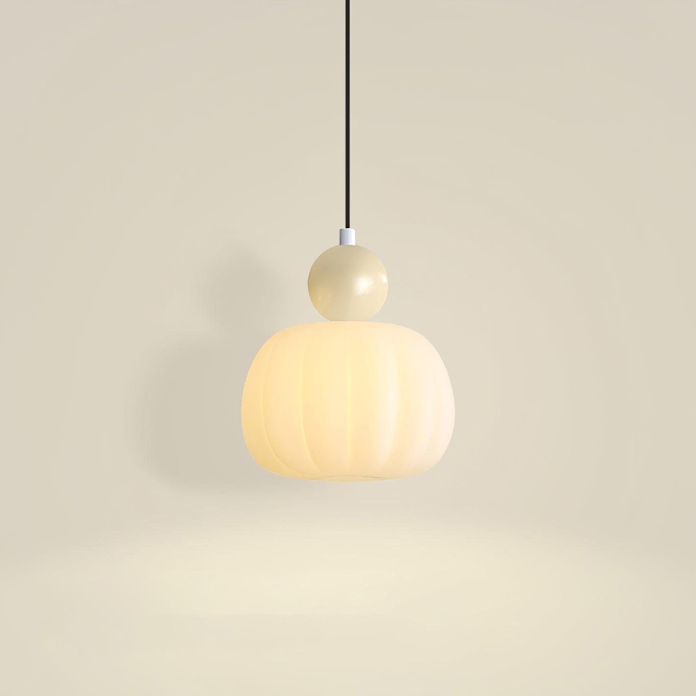 Elegant Græskarformet Pendellampe - 14cm