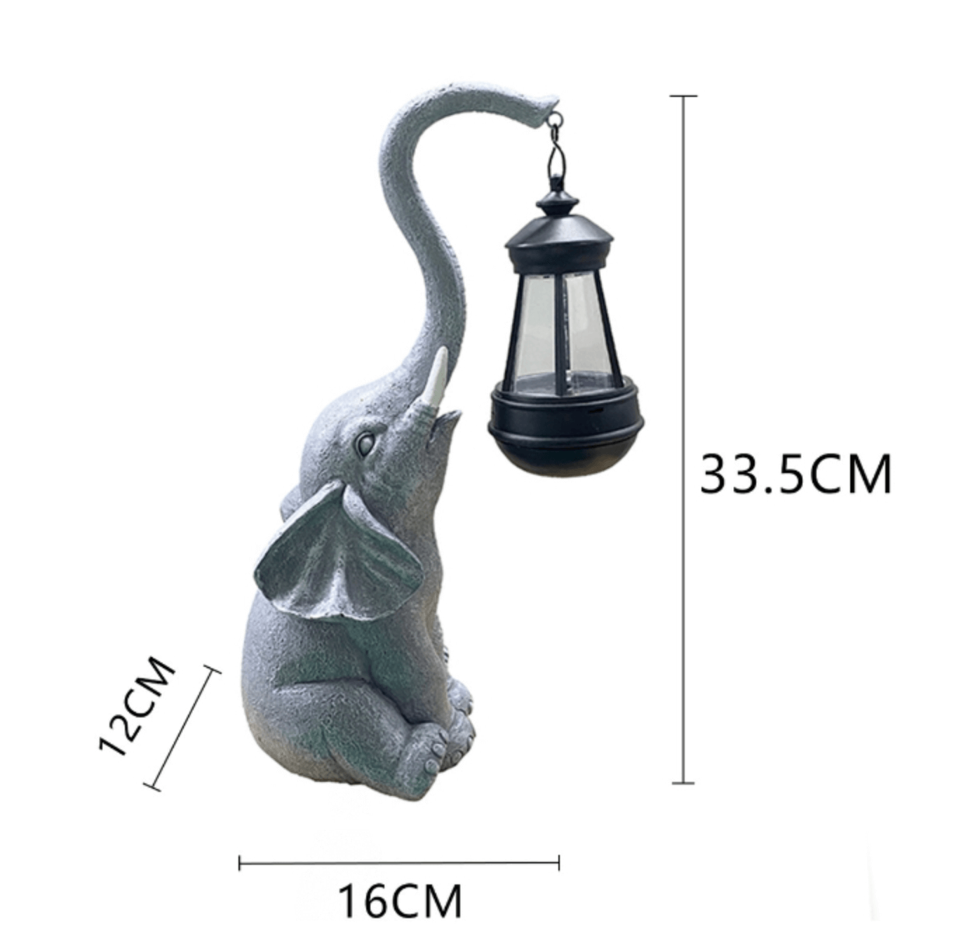Solcelle Elefant Havefigur Lampe
