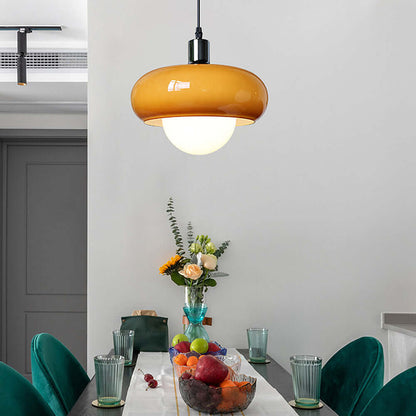 Elegant Kaffe-Glas Pendellampe - Modern Design