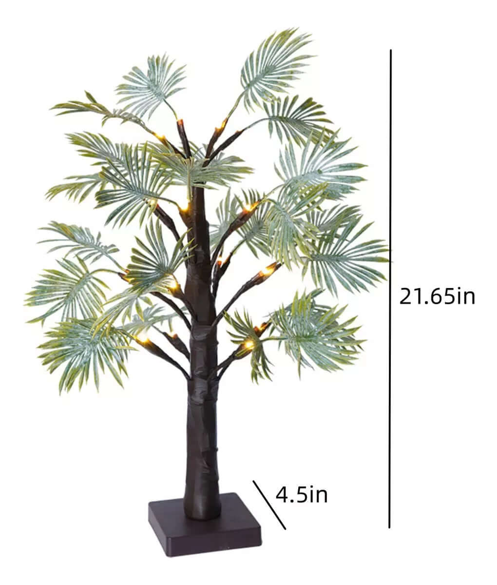LED Julepalmelys - Batteridrevet & Varm Hvid