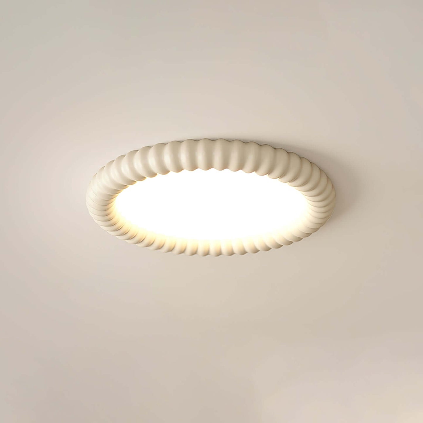 Modern LED Loftlampe med Bølget Design, 50cm