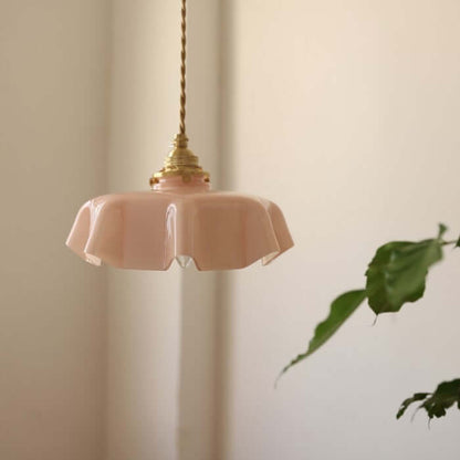 Elegant Retro Blomsterlampe i Glas