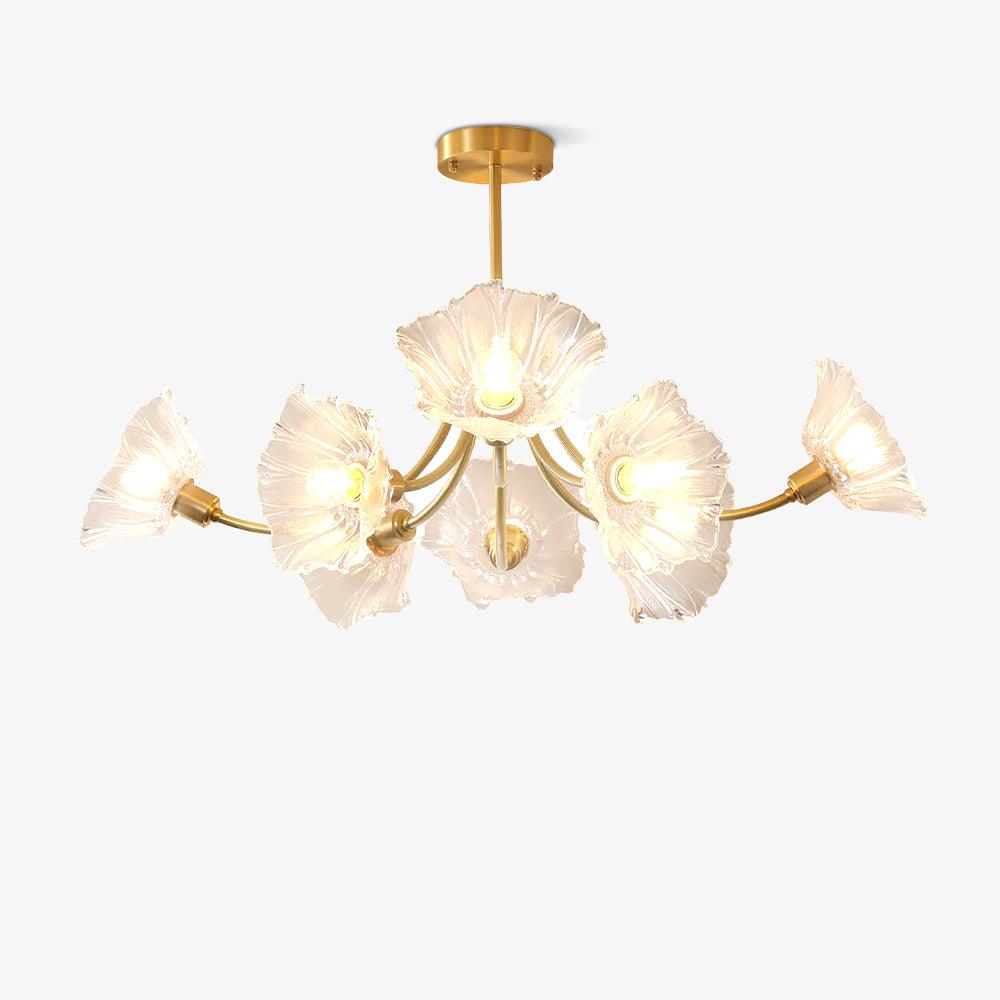 Elegant Blomsterglas Lysekrone