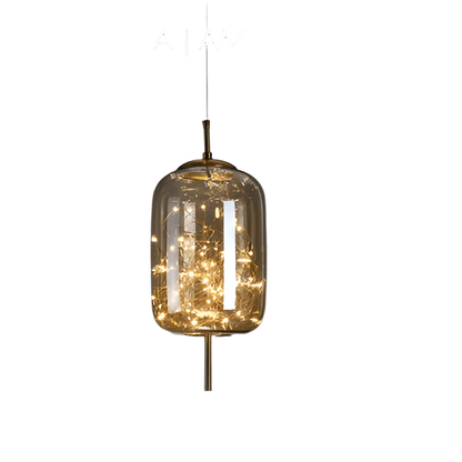 Elegant Pendel i Brunt Glas | 3 Størrelser