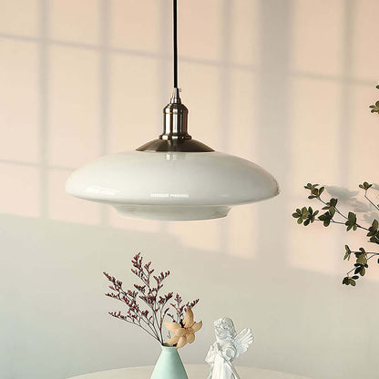 Elegant Hvid Glas Pendel - Moderne Design