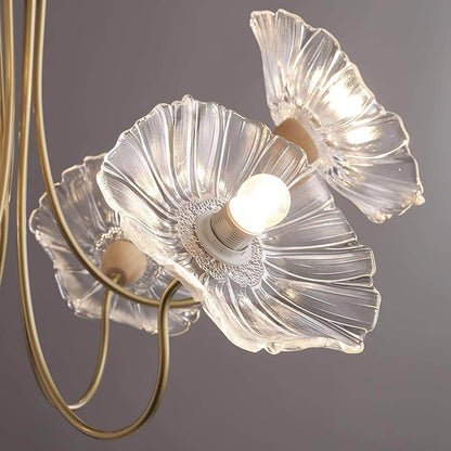 Elegant Blomsterlysekrone i Glas