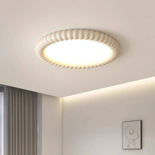 Modern LED Loftlampe med Bølget Design, 50cm