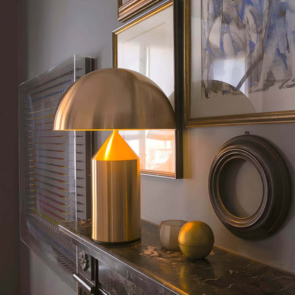 Elegant Bordlampe i Metal og Glas - Vintage Design