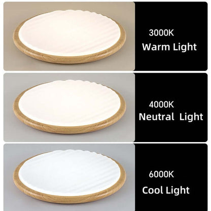 LED Loftlampe Rund Trædesign - Soveværelse