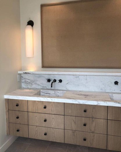 Elegant Kunstglas Lampe - Dia 10cm x H 48cm