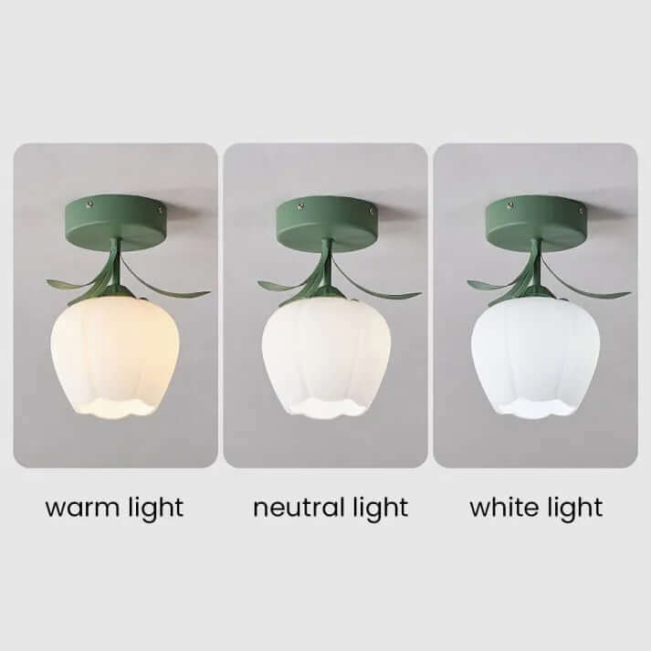 Tiffany Blomster Loftslampe i Mini Format