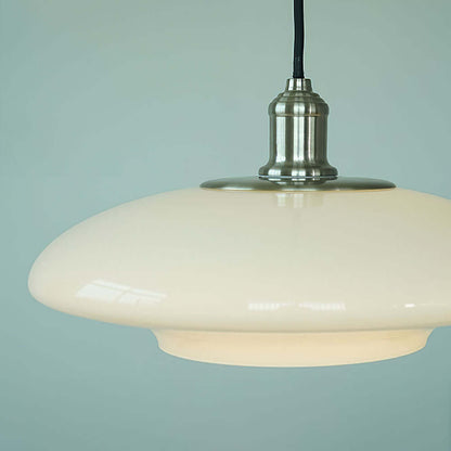 Elegant Hvid Glas Pendel - Moderne Design