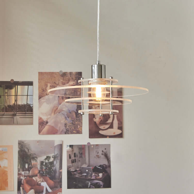 Moderne UFO-formet akryl pendellampe