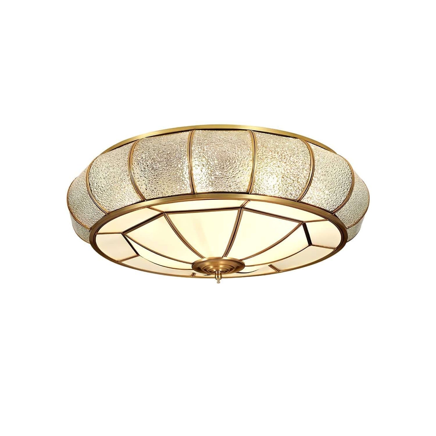 Loftslampe i Tekstureret Glas
