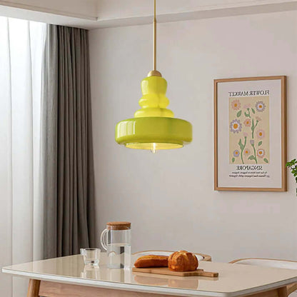 Elegant Kalebasformet Glas Pendellampe