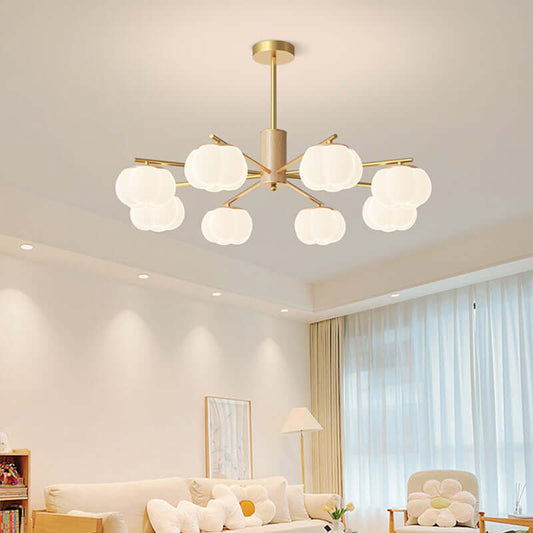 Moderne Loftslampe i Træ & Metal