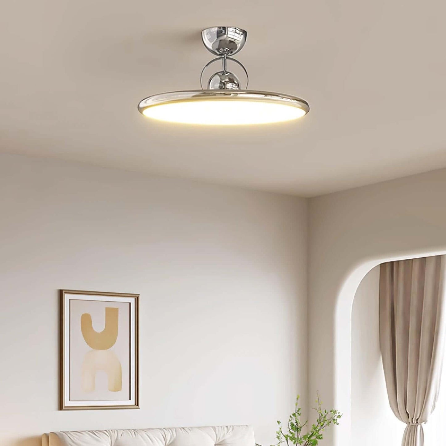 Moderne LED Loftslampe i Akryl & Metal - 40/50cm