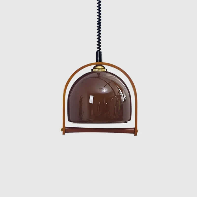 Vintage Træ Pendellampe - 30cm