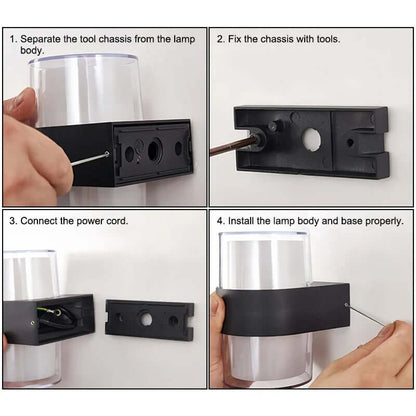 Udendørs LED Væglampe -  13,2cm x 10,5cm