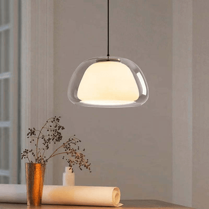 Elegant Jelly Pendellampe i Mælkeglas