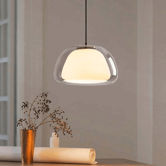 Elegant Jelly Pendellampe i Mælkeglas