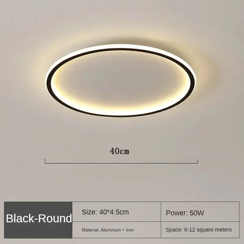 Runde LED loftslampe i skandinavisk design