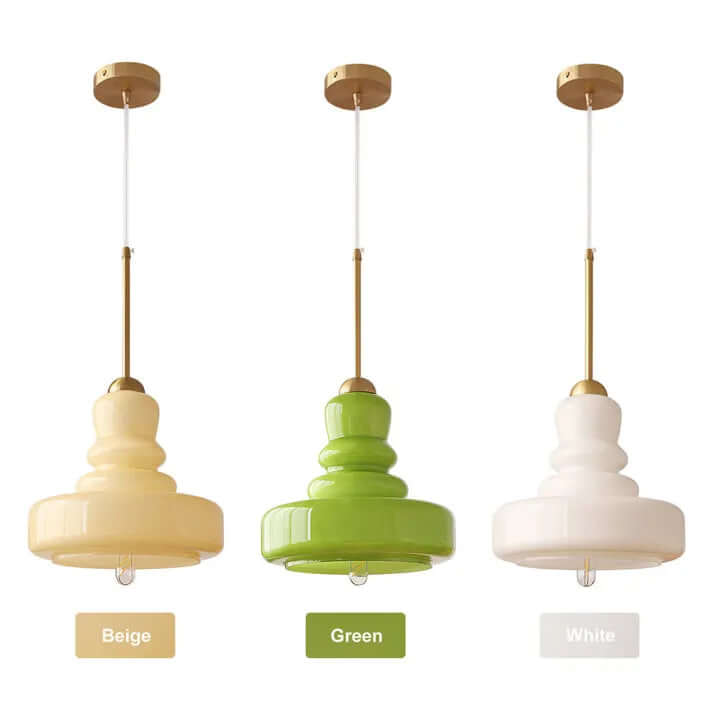 Elegant Kalebasformet Glas Pendellampe