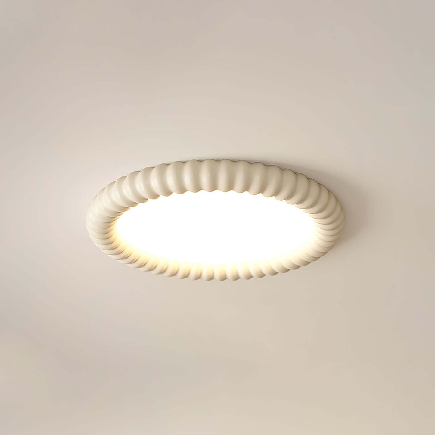 Modern LED Loftlampe med Bølget Design, 50cm