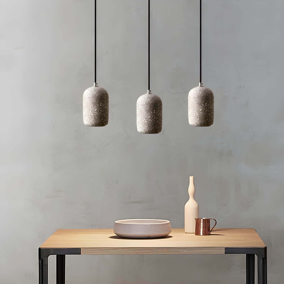 Moderne Cement Pendellampe - Dia 16cm