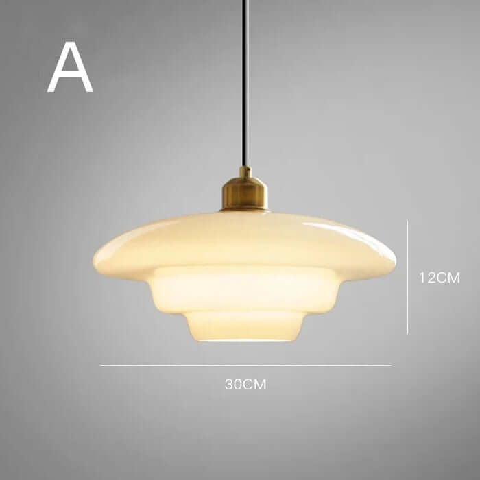 Elegant Pendel i Hvidt Glas - 3 Størrelser