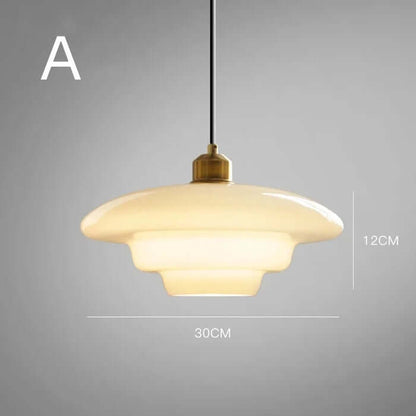 Elegant Pendel i Hvidt Glas - 3 Størrelser