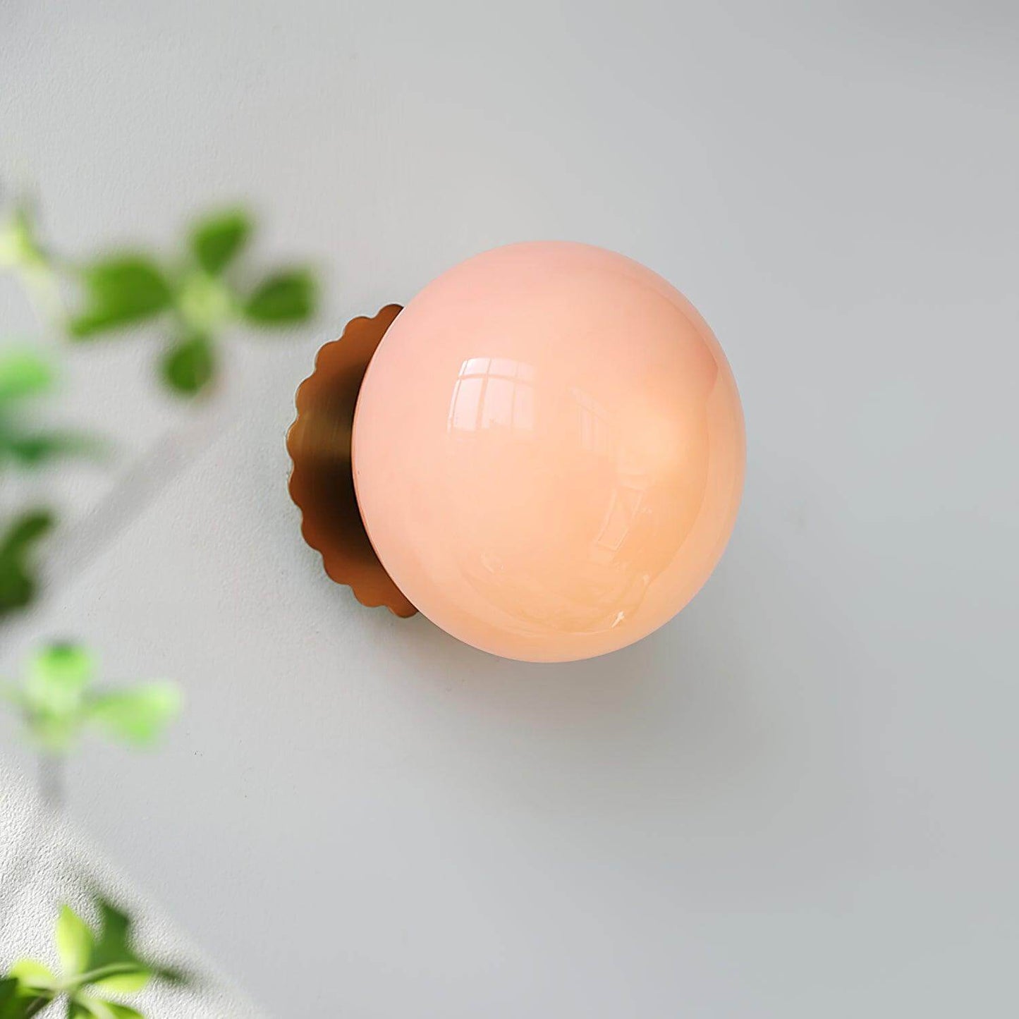 Elegant Væglampe i Glas og Metal - 20cm