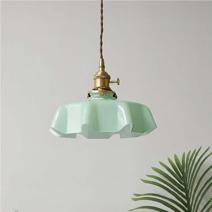 Elegant Retro Blomsterlampe i Glas