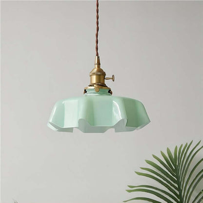 Elegant Retro Blomsterlampe i Glas