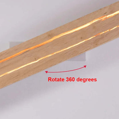 Rustik Trævæglampe med Revnet Design - 30/50cm