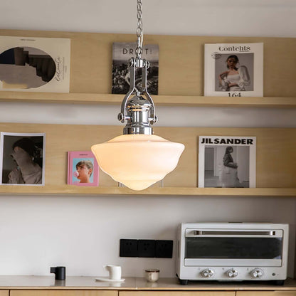 Elegant Skolehus Pendellampe - 30cm Glas