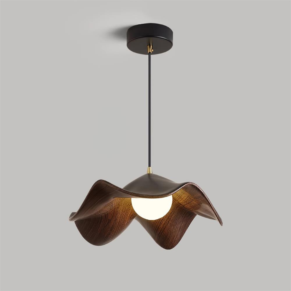 Unik Lotus Pendellampe i Harpiks & Metal