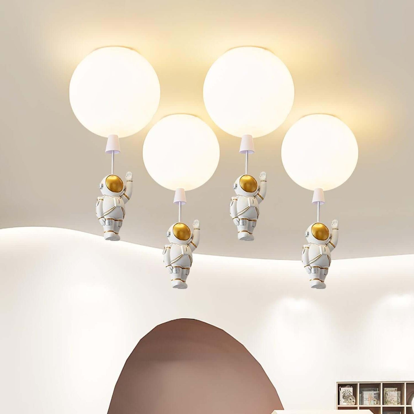 Moderne Måne Astronaut LED Loftslampe