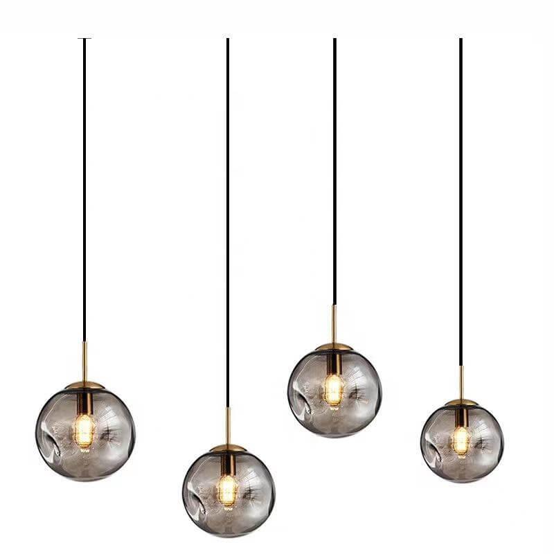 Elegant Sfærisk Glas Pendellampe - 25cm