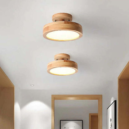 Dæmpbar LED-loftslampe i træ - 36W