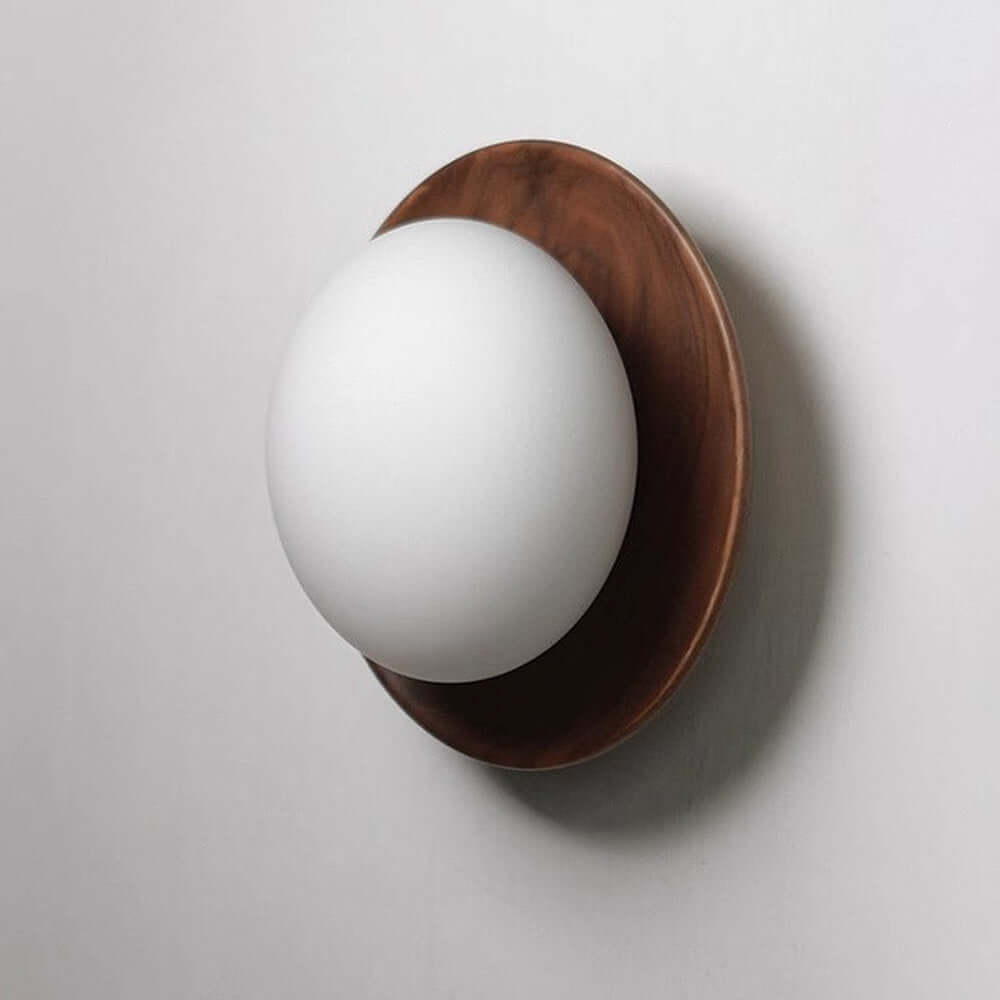 Elegant Trævæglampe i Hvidt - Minimalistisk Design