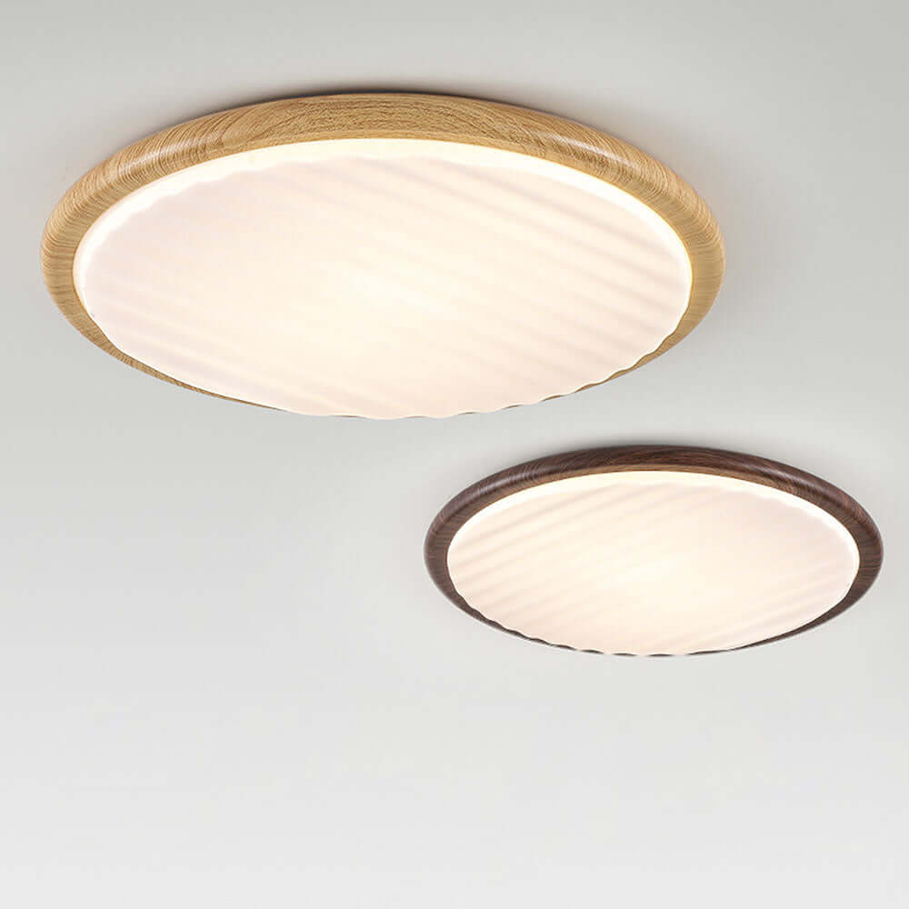 LED Loftlampe Rund Trædesign - Soveværelse