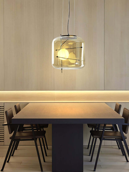 Elegant Glas Pendellampe - 30cm