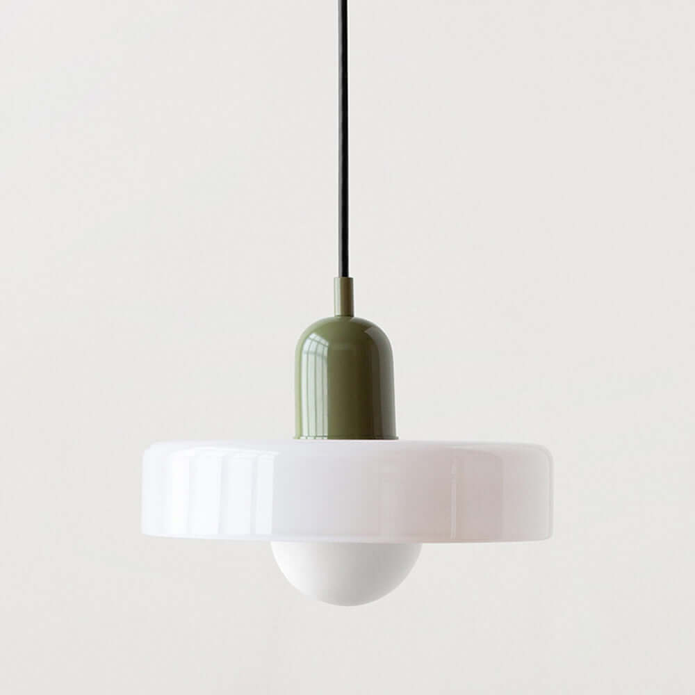 Farvet Glas Pendellampe - Bauhaus Design