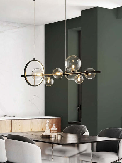 Elegant Boblelysekrone i Glas
