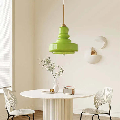 Elegant Kalebasformet Glas Pendellampe