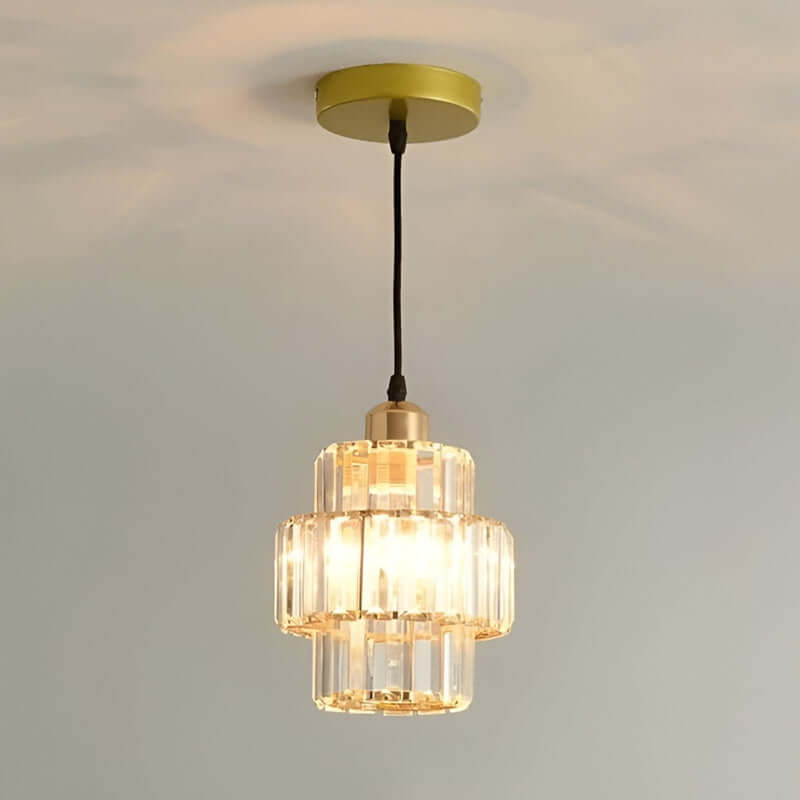 Elegant Rund Loftslampe i Krystalglas - 15cm