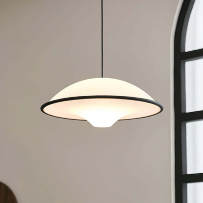 Moderne UFO Pendellampe i Akryl & Metal - Ø45cm